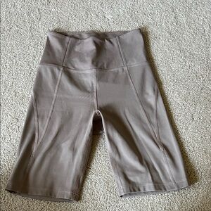 Girlfriend Collective High-Waisted Brown Bike Shorts